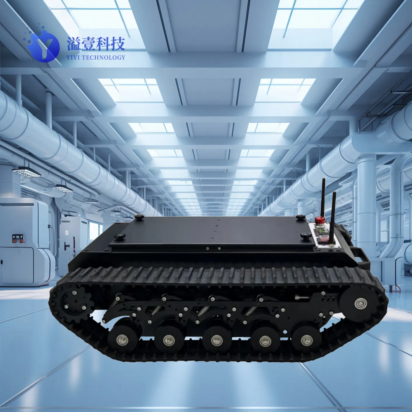 Ai Enhanced Collaborative Tracked Robot Chassis with Dual Controllers for Smart Warehouse Coordination
