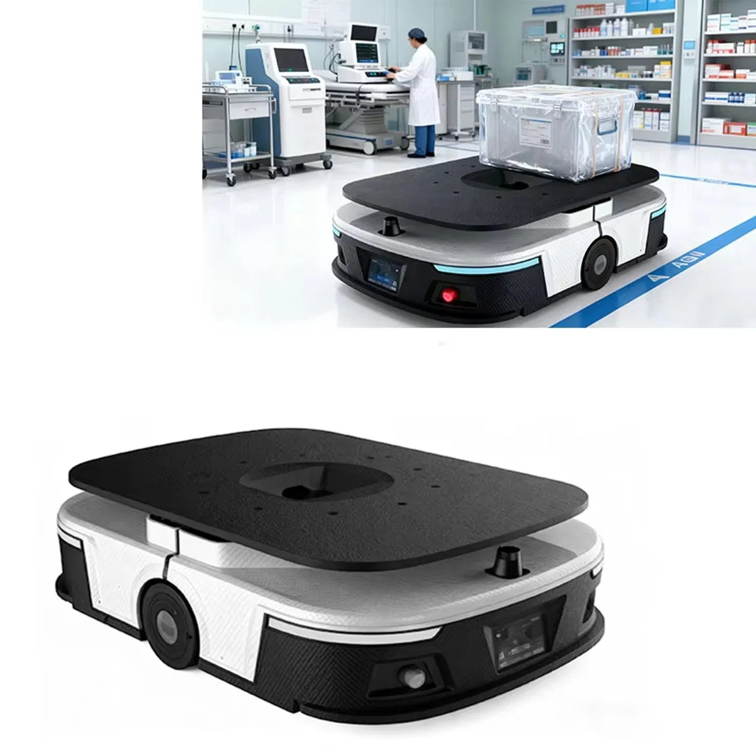 Advanced 600kg Automated Guided Vehicle with Hybrid Laser Navigation