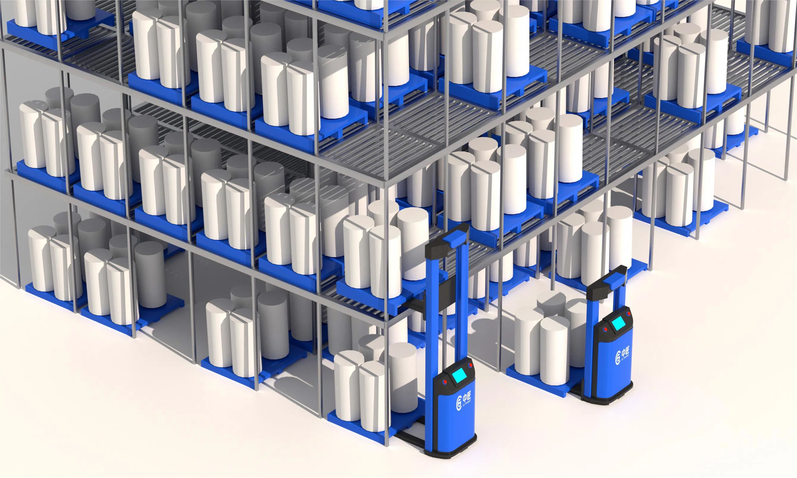 Secure and Efficient Blue Logistics Agv Robot for Heavy Loads