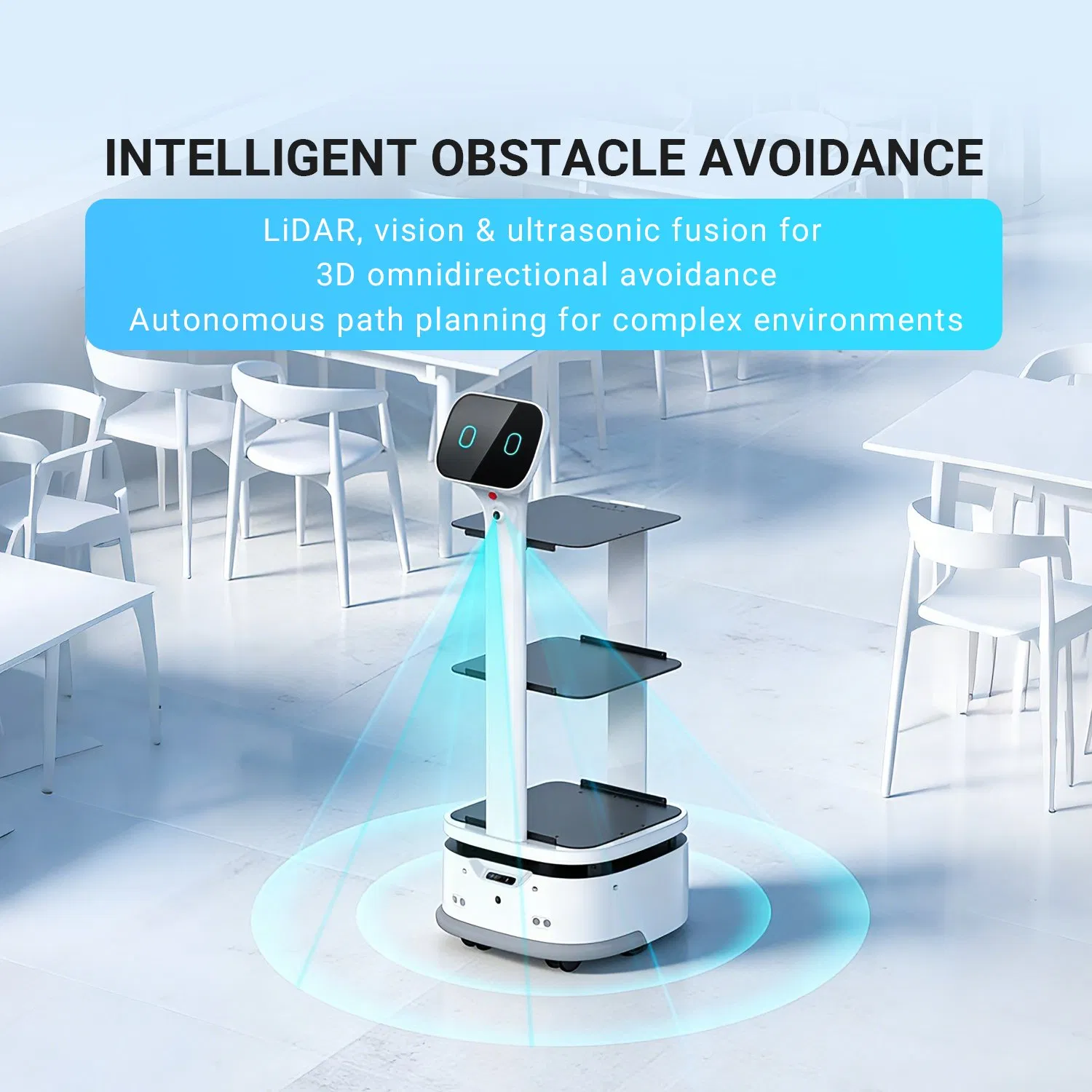 Intelligent Delivery Robot Multi-Location Delivery Hotel &amp; Restaurant Efficient Service Solution