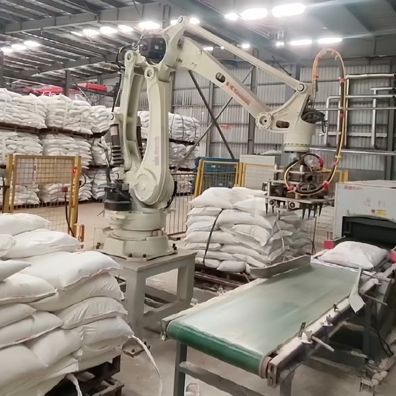 Vacuum Lifting Without Penetrating Automatic Industrial Depalletizing Robot with Bran Woven Deformed Bags Capable/ 3D Vision Equipped/ Staggered Layer Capable.