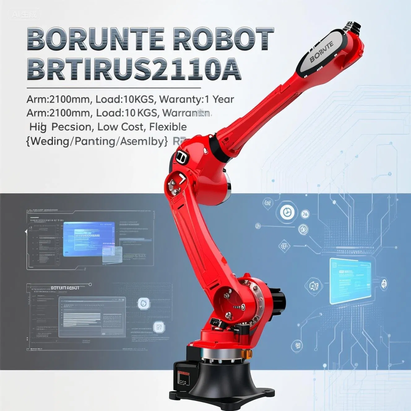 Low-Maintenance Design for Dusty Environments - Borunte 10kg 2100mm Reach Palletizing Robot
