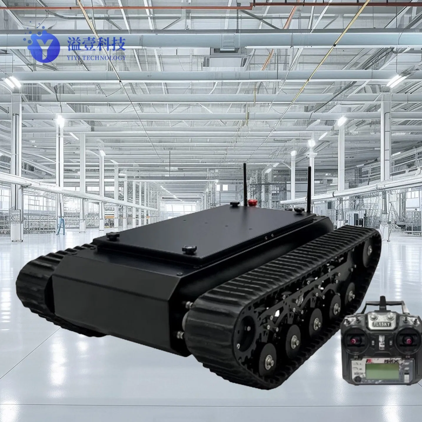 Ai Enhanced Collaborative Tracked Robot Chassis with Dual Controllers for Smart Warehouse Coordination