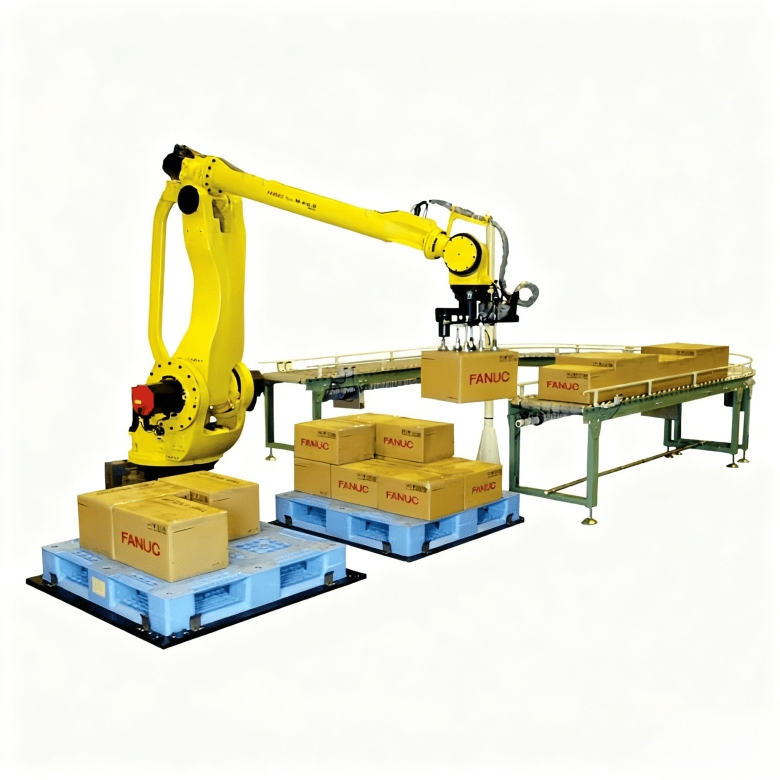 4 Axis Fanuc M - 410IC/185 Palletizing Robot Load 185kg Arm 3143mm Controller R-30ib Plus Offline Programming Palletizer