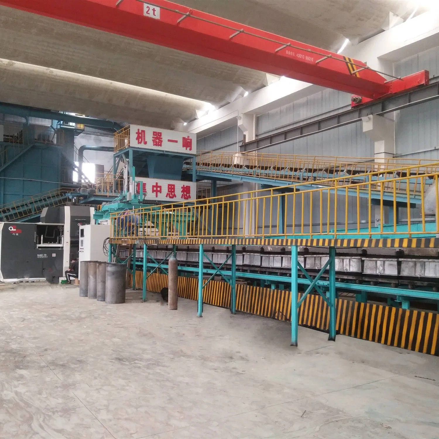 Fully Automatic Horizontal Production Line with Robotic Arms and Conveyor System for Manufacturing Industries