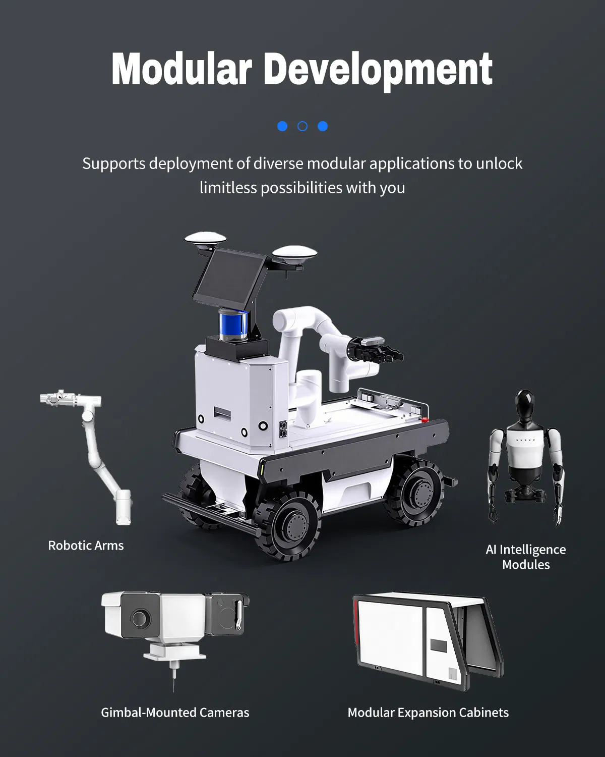 4 Wheels Independent Suspension Intelligent Mobile Robot Platform for Delivery Transport