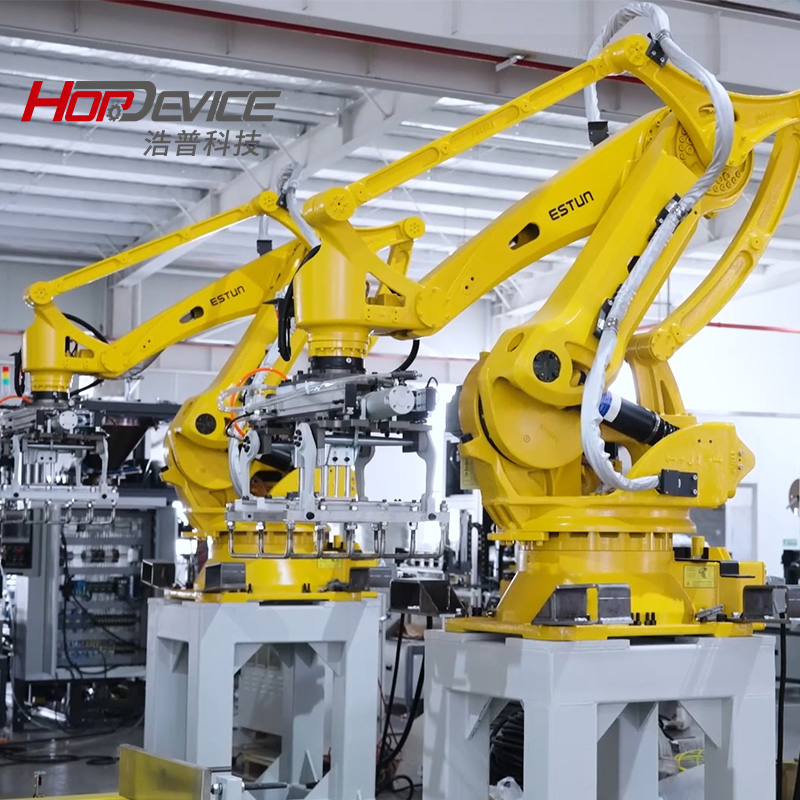 Factory Affordable Estun Robotic Palletizer Depalletizing Robot with Case Erector and Pallet Dispenser System
