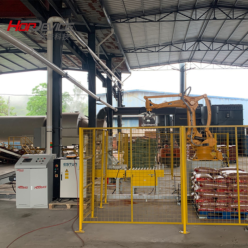 Automated Robotic Bag Depalletizing and Breaking Bags Palletizing Robot Arm for Rice Bag Packing
