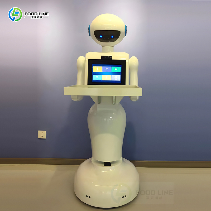 Smart Artificial Intelligence Humanoid Smart Road Mobile Autonomous Food Service Delivery Robot