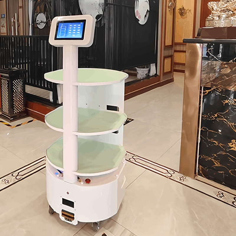Food Delivery Robot Lidar AMR Laser Slam Autonomous Mobile Robot Transport Intelligent Waiter for Restaurant Hotel Service