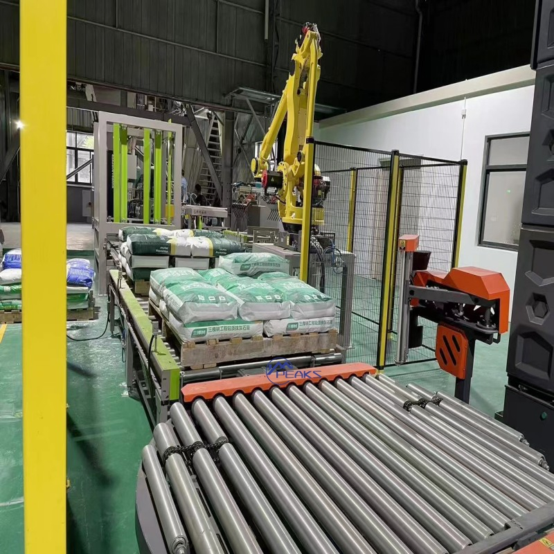 Factory Automatic Robotic Palletizing Systems for 10-50kg Industrial Valve Bags