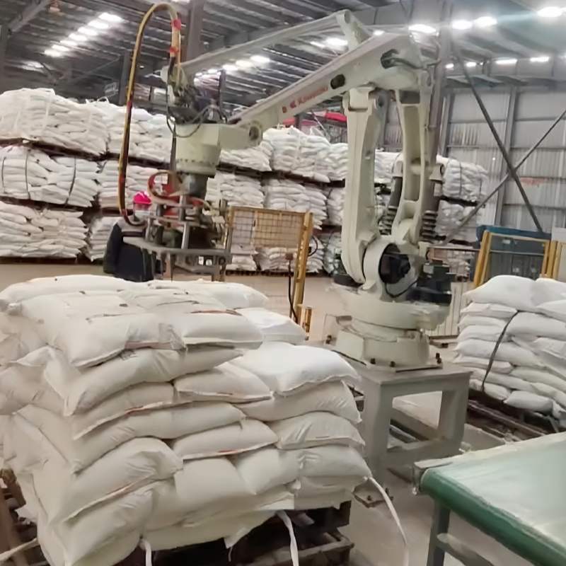 Vacuum Lifting Without Penetrating Automatic Industrial Depalletizing Robot with Bran Woven Deformed Bags Capable/ 3D Vision Equipped/ Staggered Layer Capable.