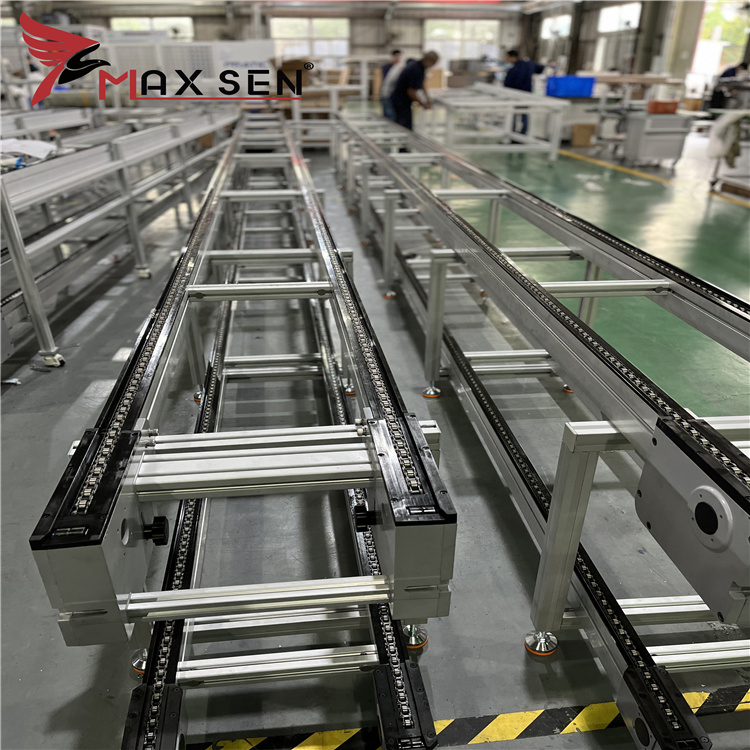 Double Speed Chain Conveyor Robotic Palletizing System for Precision Instrument Convey with Low Noise