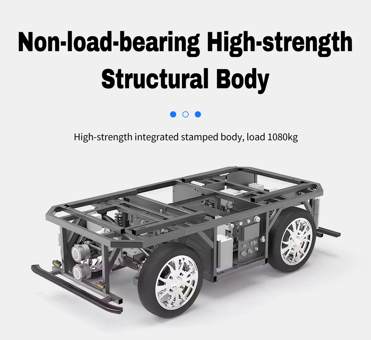 Payload 1080kg 4 Wheeled Robot Chassis Use for Autonomous Mobile Robot