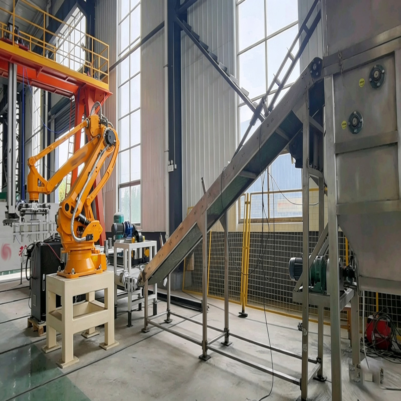 Benson Plastic-Lined Corrosion-Resistant Robot for Unpacking and Depalletizing Ammonium Chloride Powder