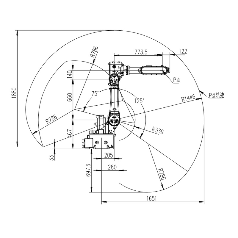 Gongboshi GBS10-C1650 Industrial Robot Arm for Heavy Duty Load Handling