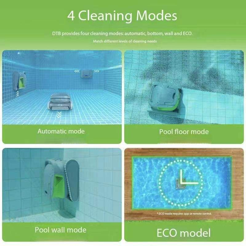 Smart Cordless Pool Cleaning Robot with Bluetooth Navigation