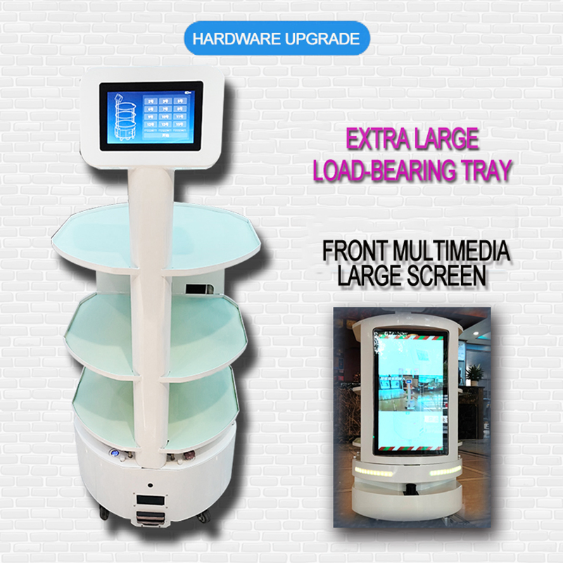 Commercial Service Robot Multi-Point Delivery Smart Advertising Screen Restaurant