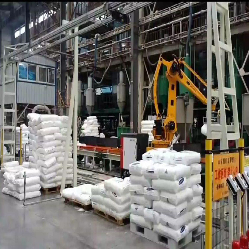 Benson Plastic-Lined Corrosion-Resistant Robot for Unpacking and Depalletizing Ammonium Chloride Powder