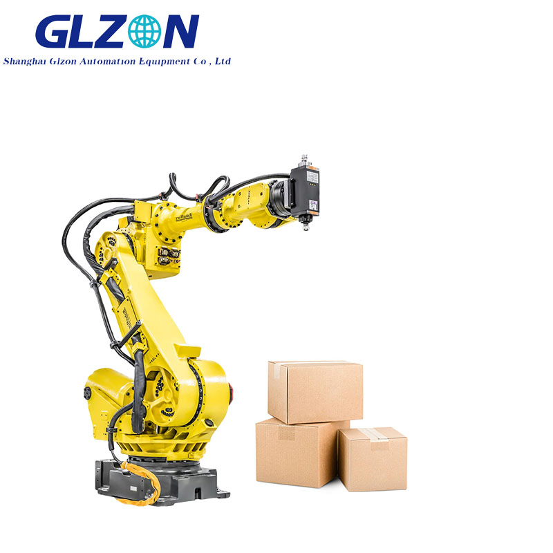 Automated Conveyor Stretch Wrapper Palletizing System with Robotic Technology