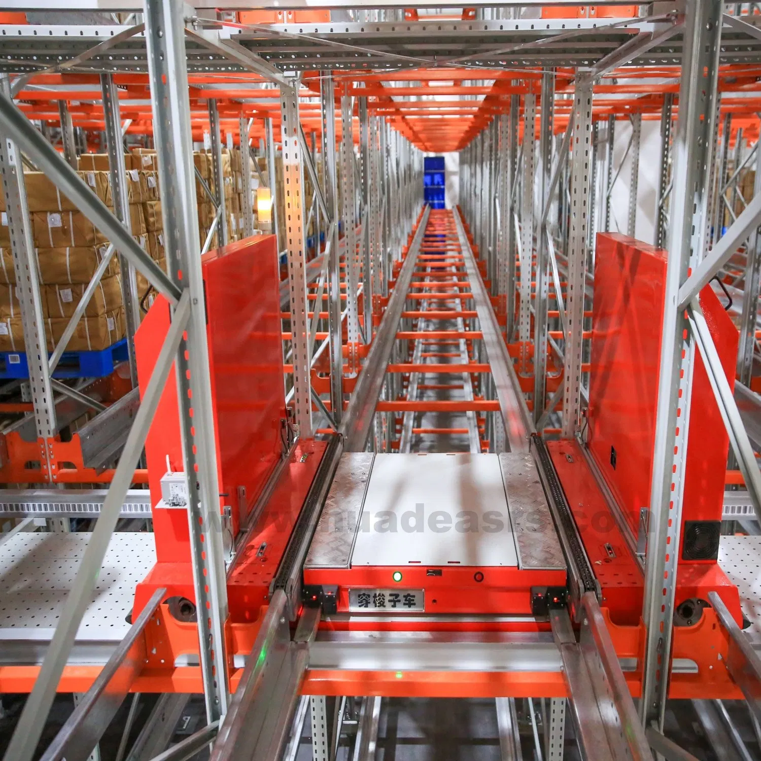 Mother Child Shuttle as/RS for Multi-Deep Pallet Warehouse Storage Racking System