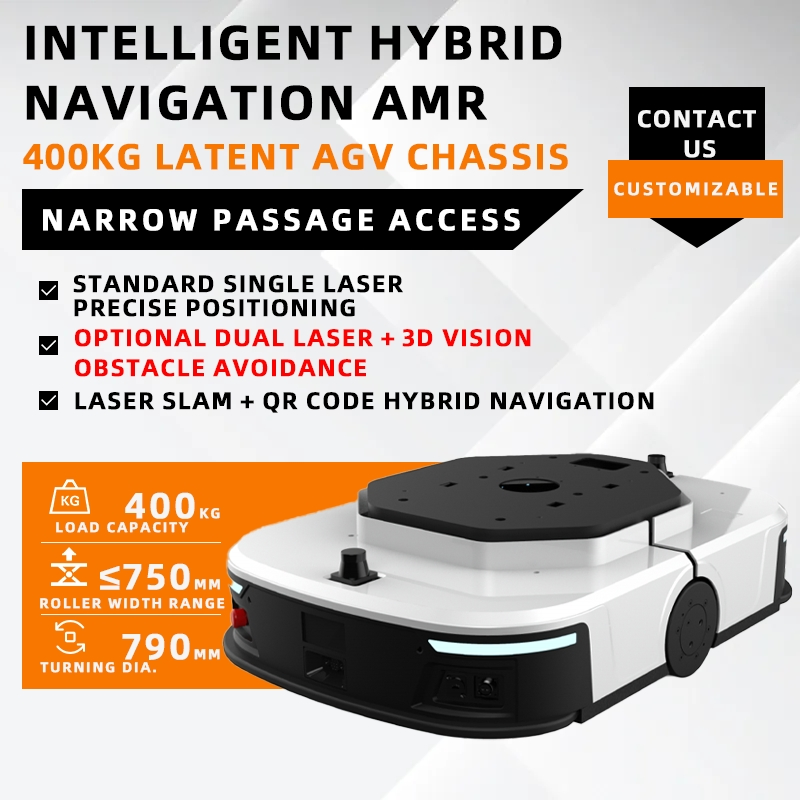 High-Capacity 400kg Automated Guided Vehicle with Laser Navigation