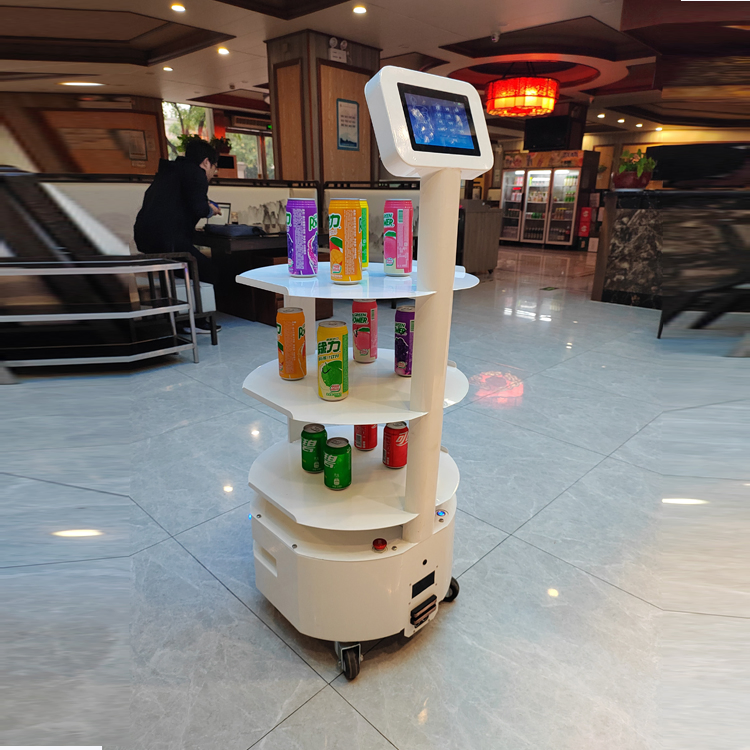 Buffet Serving Robot Lidar Navigation Automatic Food Tray Delivery System Restaurant Smart
