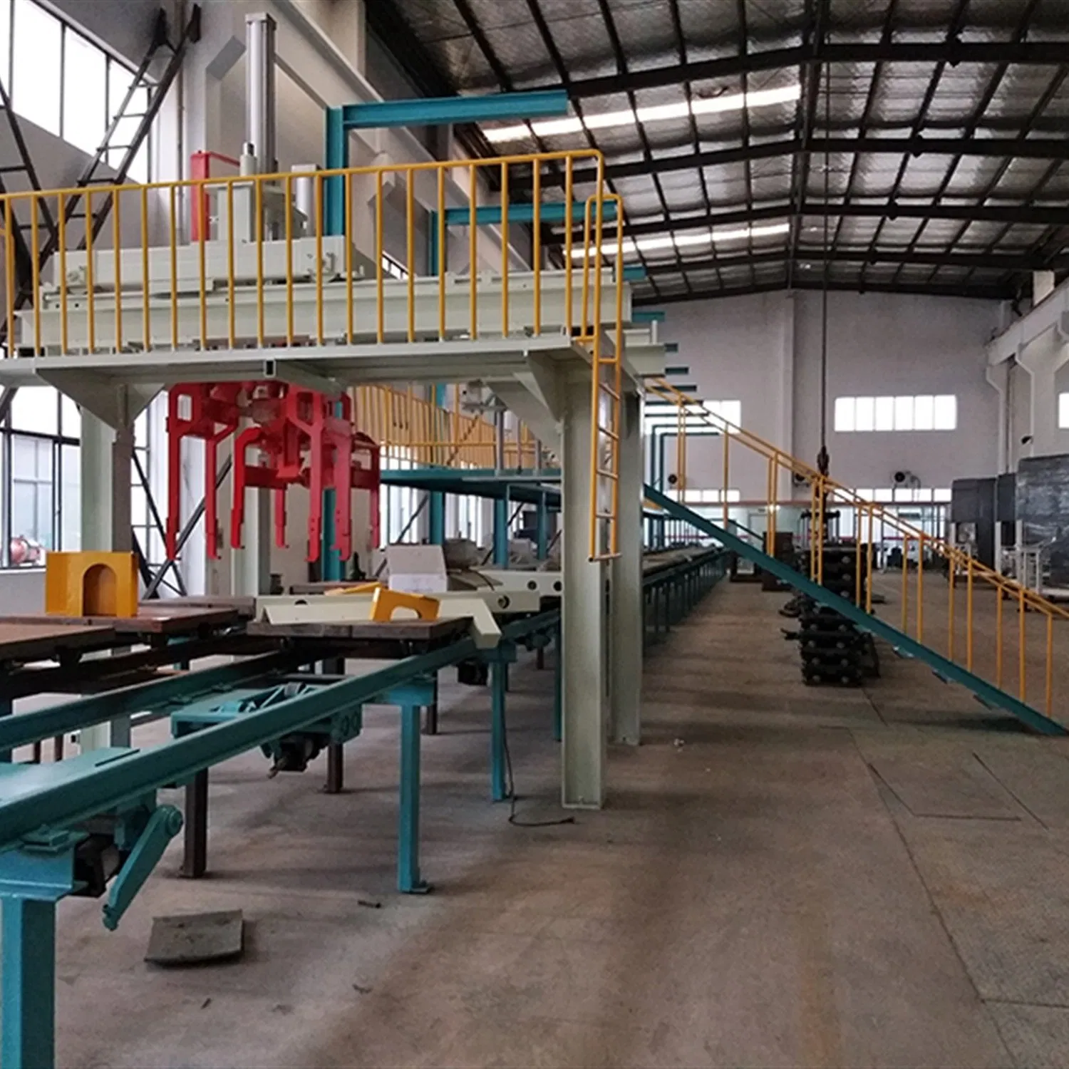 Fully Automatic Horizontal Production Line with Robotic Arms and Conveyor System for Manufacturing Industries