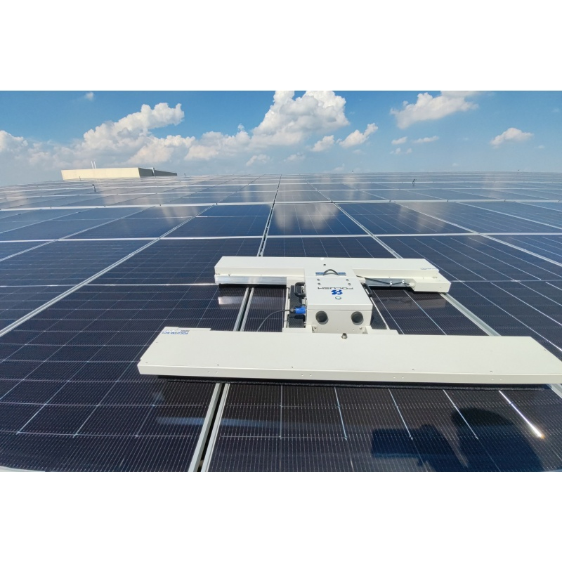 Ai-Driven Solar Panel PV Trackless Cleaning Roller Brush Robot