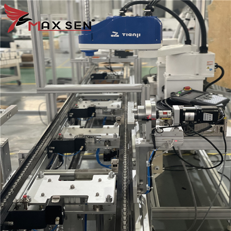 Double Speed Chain Conveyor Robotic Palletizing System for Precision Instrument Convey with Low Noise