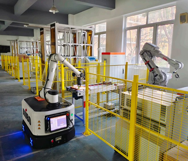 Aubo AMR300 Mobile Composite Robot with Laser Navigation Unmanned Workshop Intelligent Material Handling Agv Transport Robot