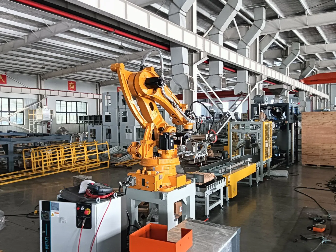 Automatic Equipment Bag Stacking Robot Palletizing and Depalletizing System for Material Handling