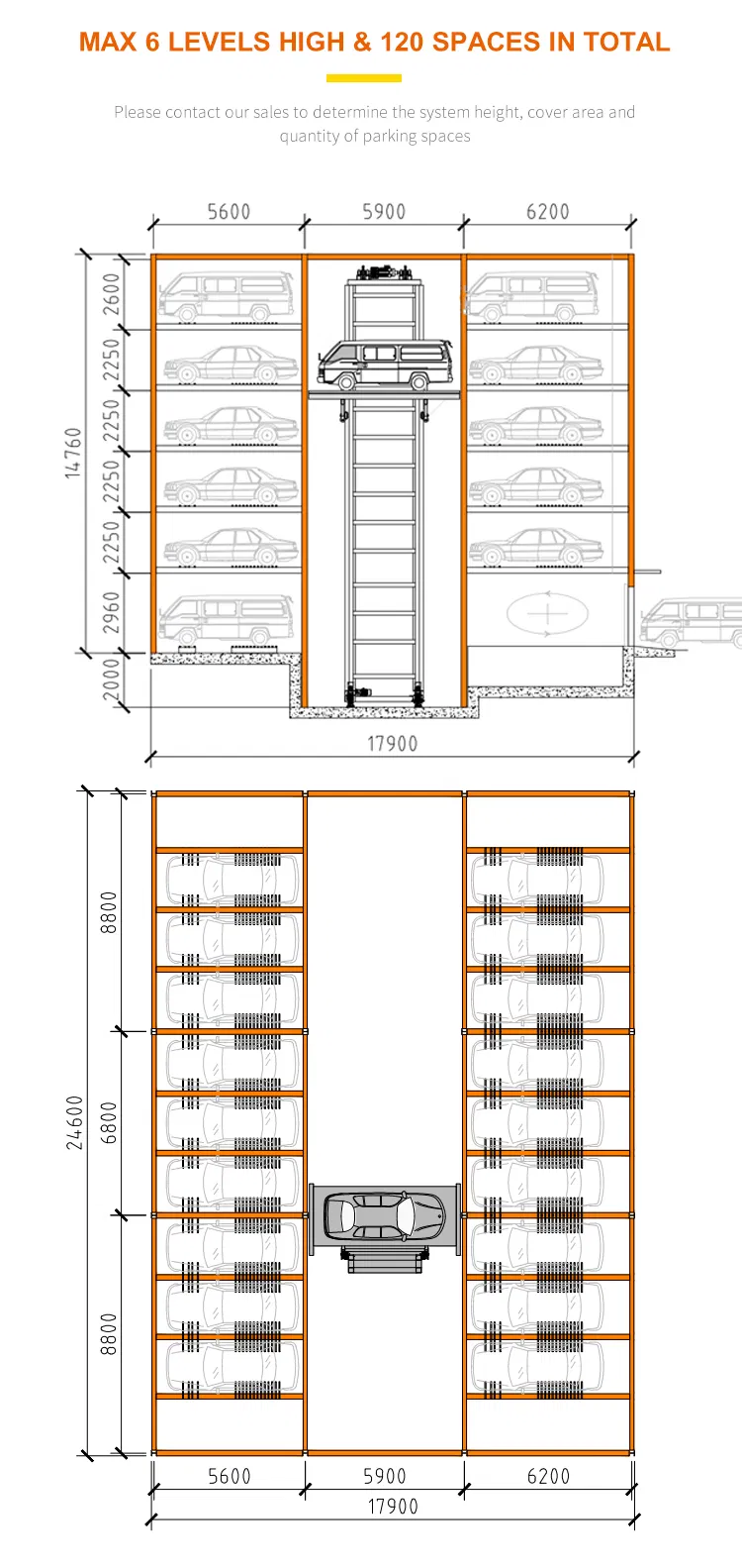Robot Parking Shelf System Car Stacking System