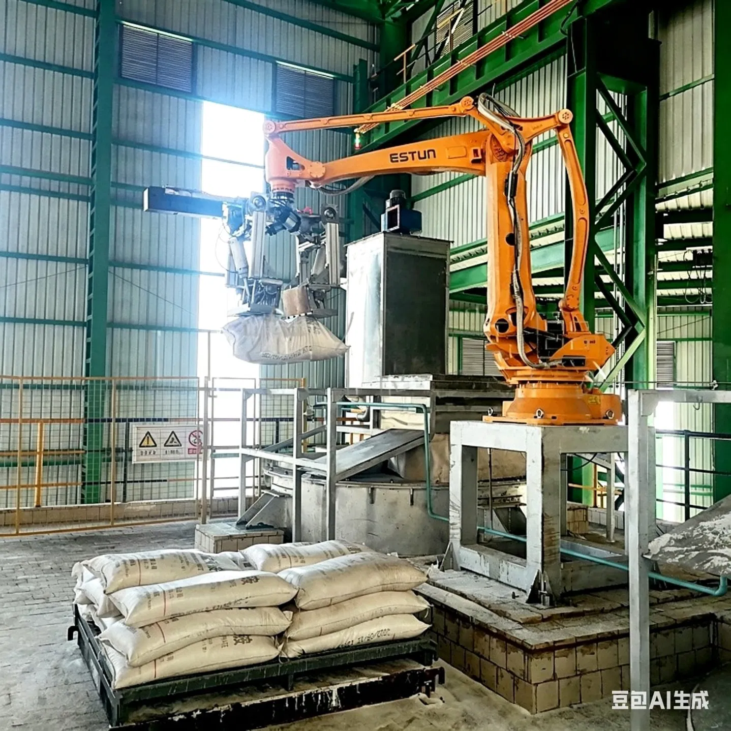 Benson Fully Anti-Corrosive Industrial Robot for Unpacking and Depalletizing Sodium Sulfide