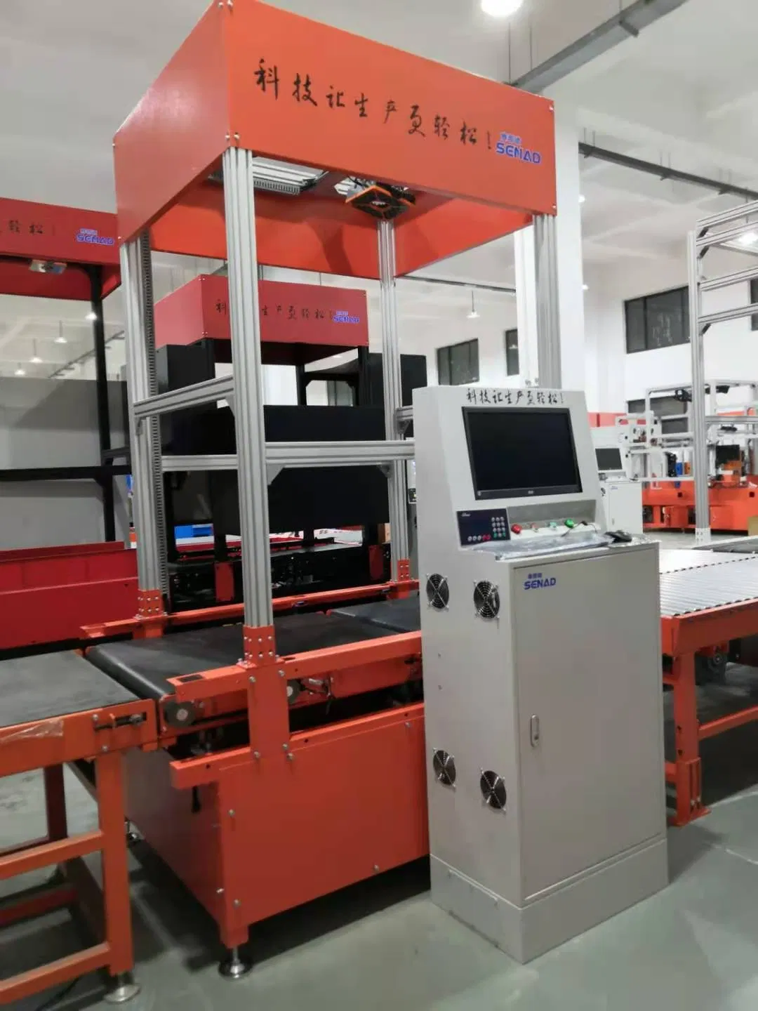 Dws System Conveyor Dws Sorting Line Dimensioning Weighing Scanning Dimension Weigh Scan