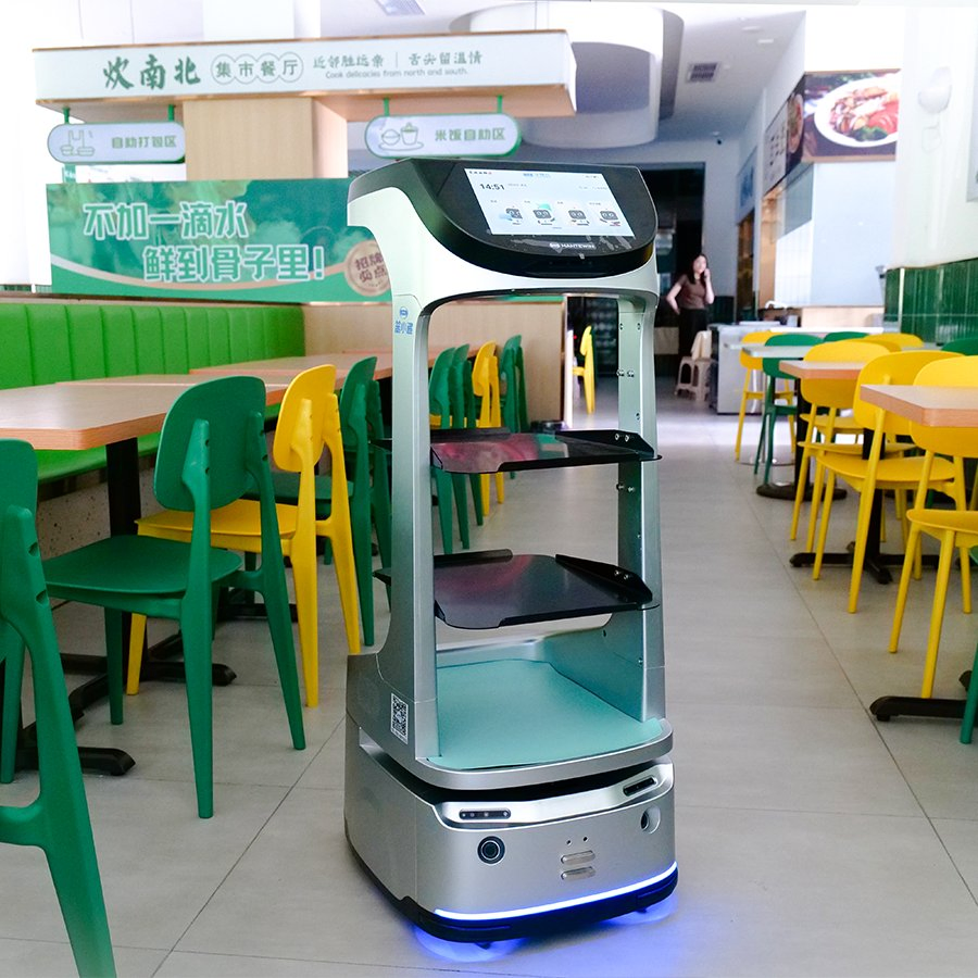Intelligent Smart Fast Food Delivery Robot with Ai Navigation for Commercial Use