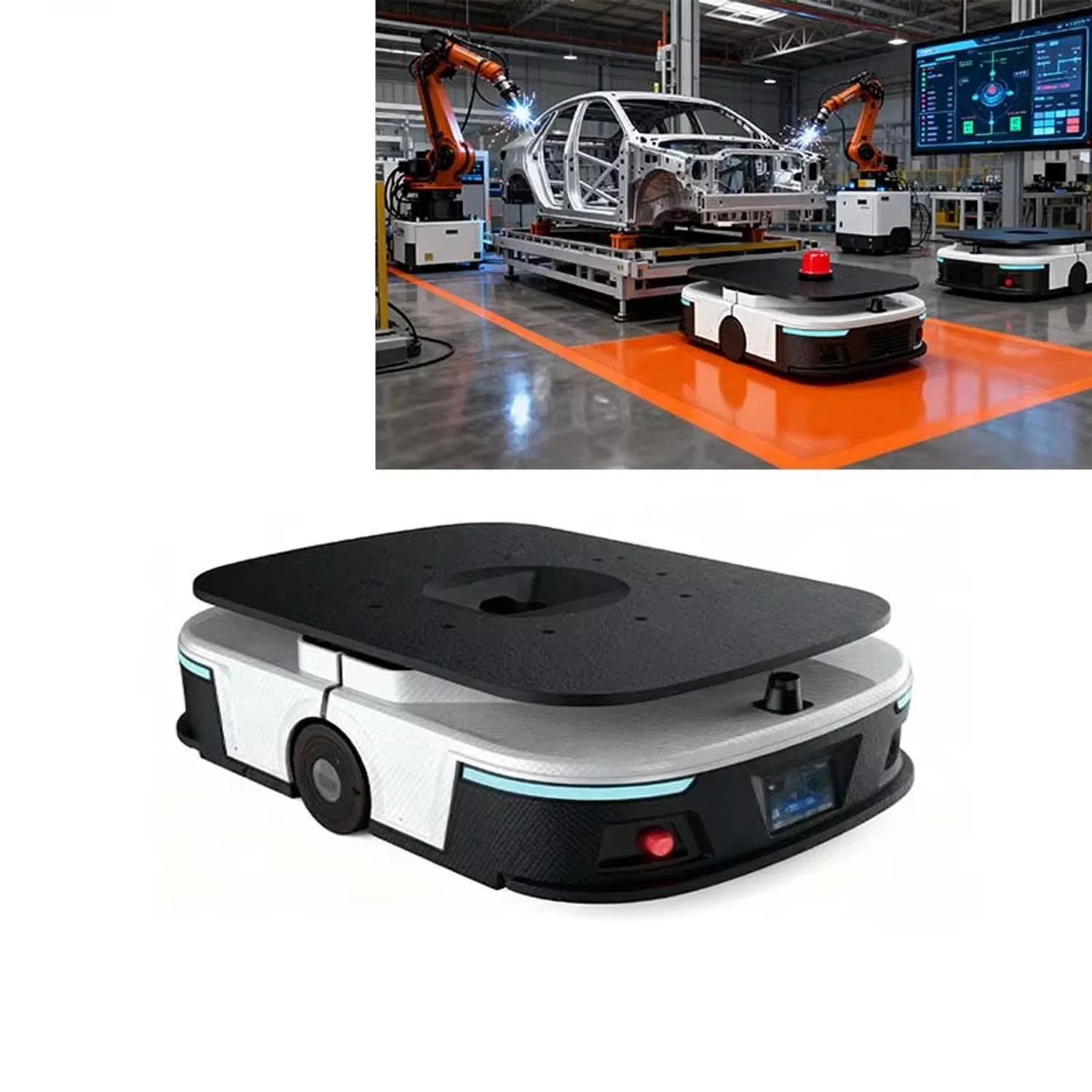 Advanced 600kg Automated Guided Vehicle with Hybrid Laser Navigation