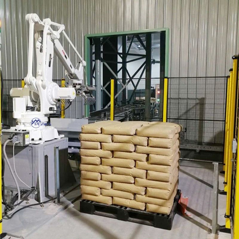 Factory Automatic Robotic Palletizing Systems for 10-50kg Industrial Valve Bags