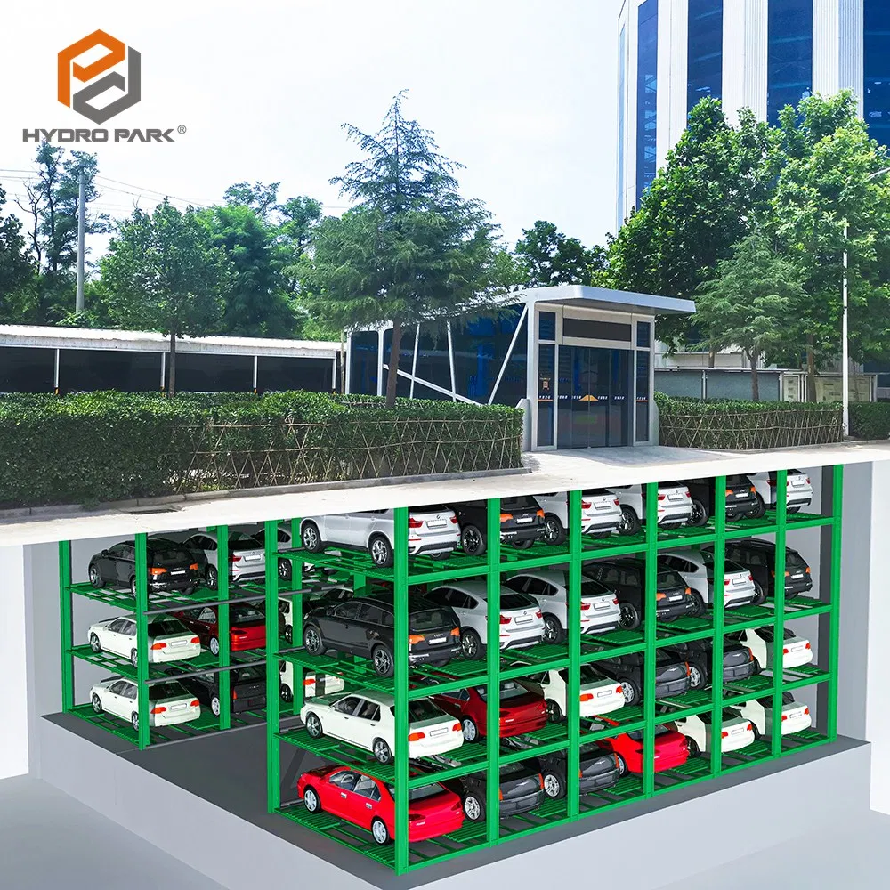 6 Floors Max 60 Cars Fully Automatic Stack Parking Aisle Type Parking System