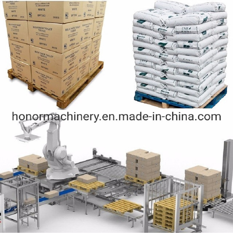 Automatic Palletizing Robot for Stacking 20-50kg Bags on Pallet ($11000)