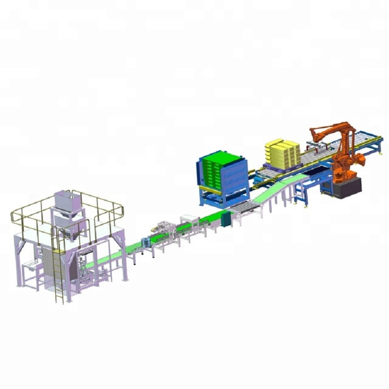 Automatic Palletizing Robot for Stacking 20-50kg Bags on Pallet ($11000)