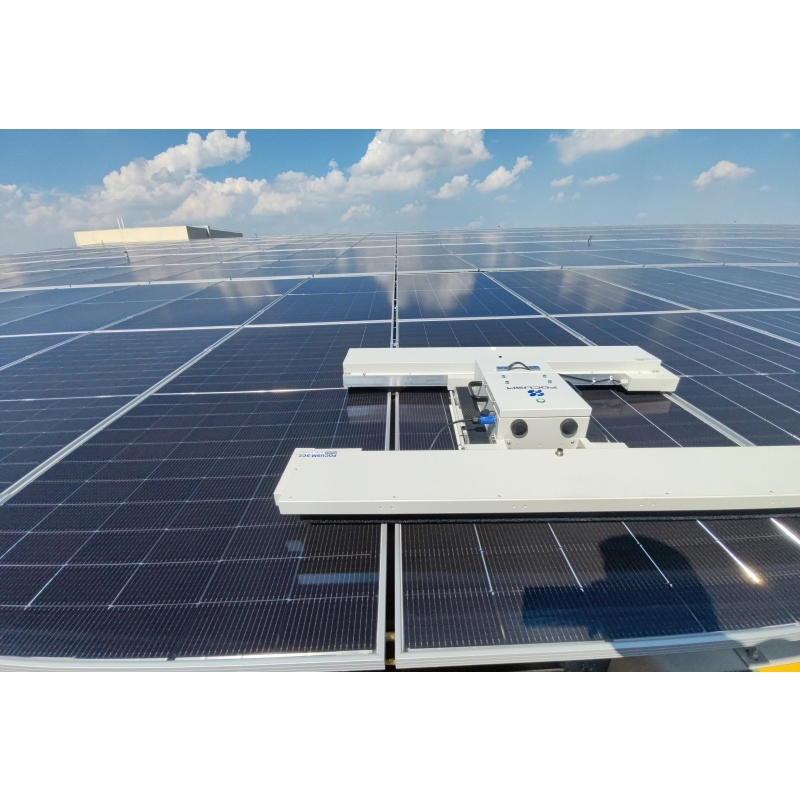 Ai-Driven Solar Panel PV Trackless Cleaning Roller Brush Robot