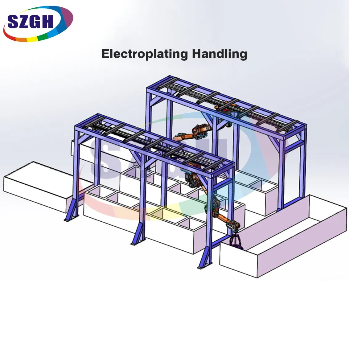 SZGH-T2100-100 6 Axis Heavy Load Robot 100kg Capacity
