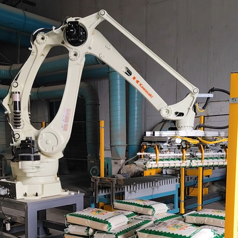 Stacking Automatic Industrial Palletizing Robot Palletizer with Customized Gripper/3D Vision/User Friendly/Easy Programming/High Payload/Worldwide Support.