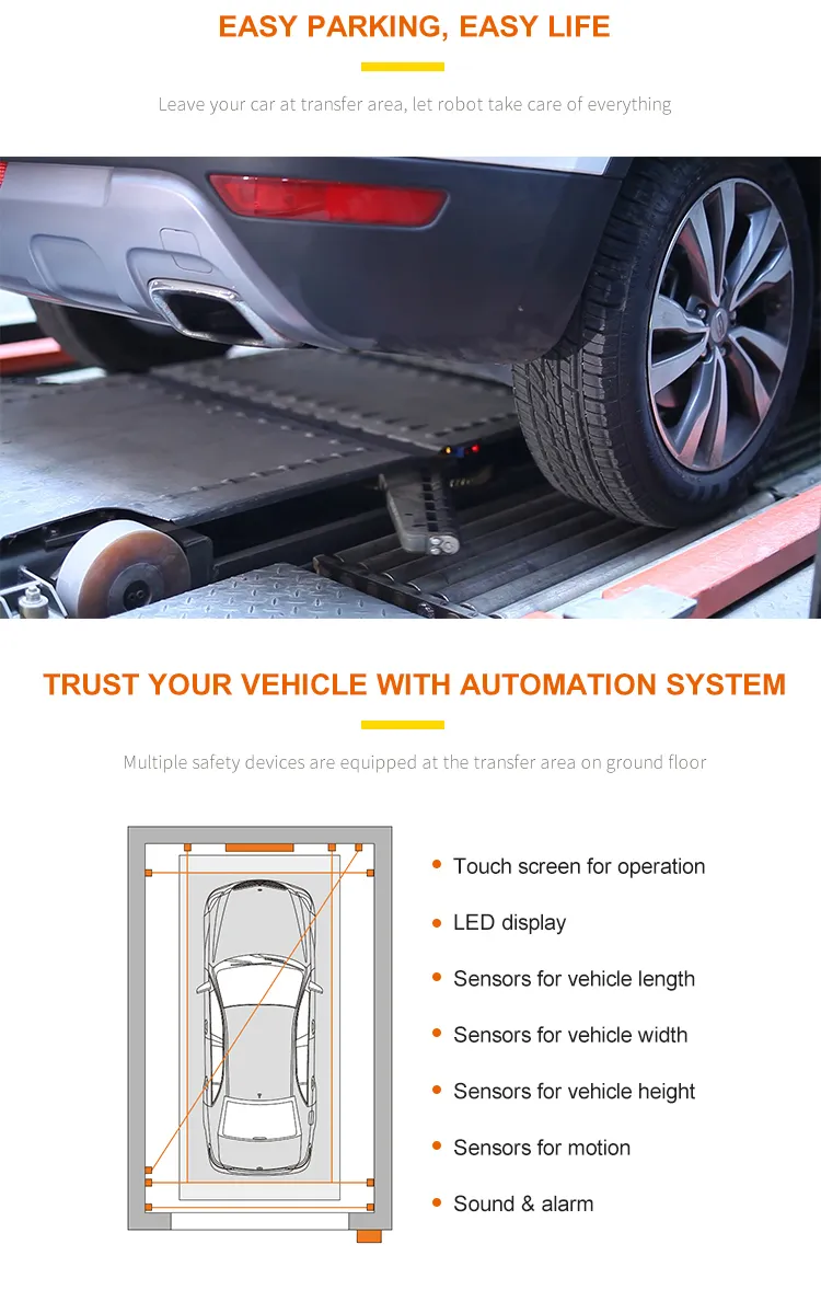 Robot Parking Shelf System Car Stacking System