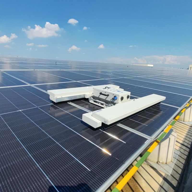 Lidar Navigation High-Torque Solar Smart PV Trackless Cleaning Robot