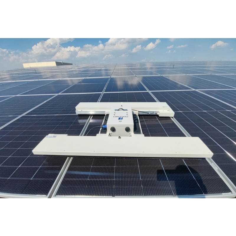 Ai-Driven Solar Panel PV Trackless Cleaning Roller Brush Robot