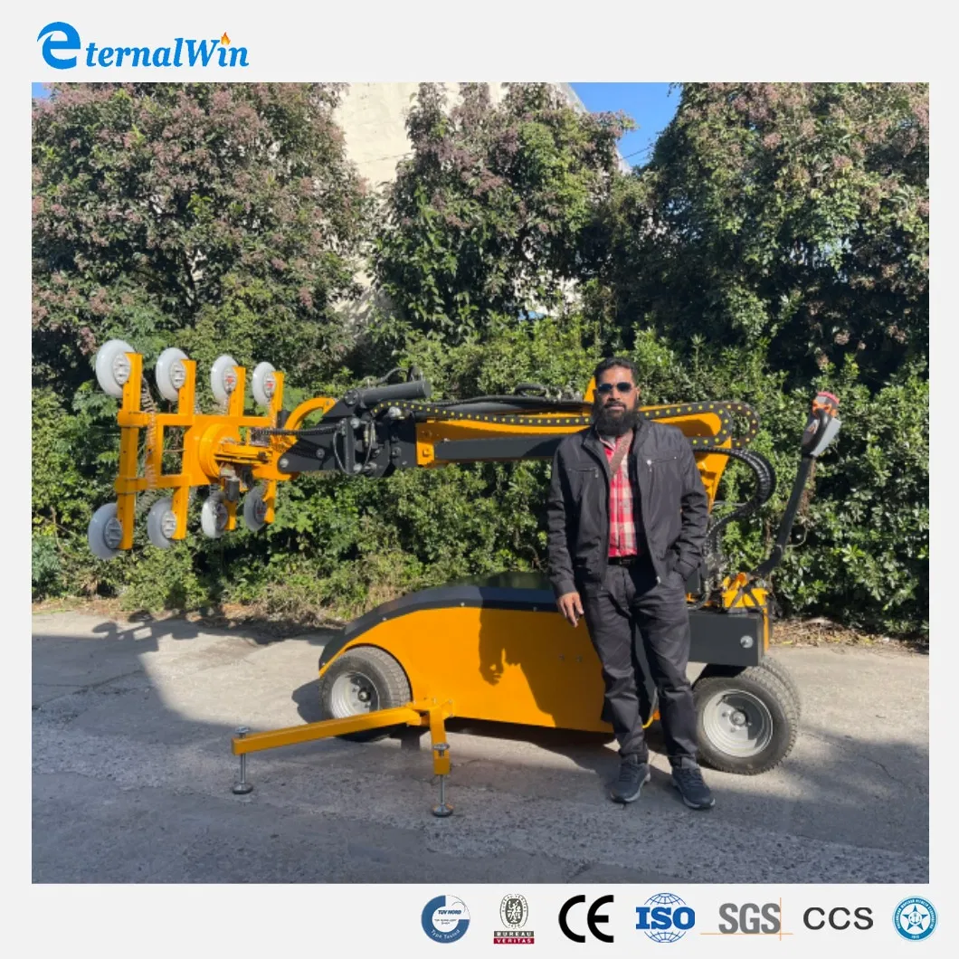 Large Load Capacity 1000kg Glass Sucker Vacuum Lifter Robot for Heavy Glass Transportation