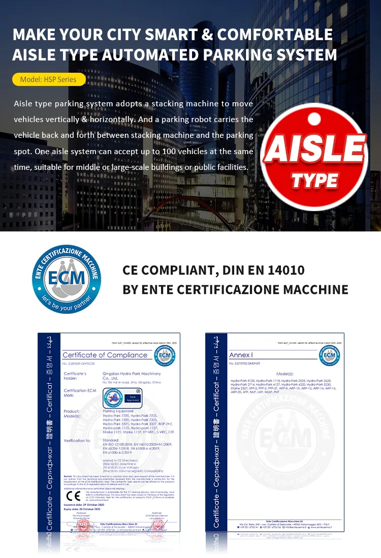 Robot Parking Shelf System Car Stacking System