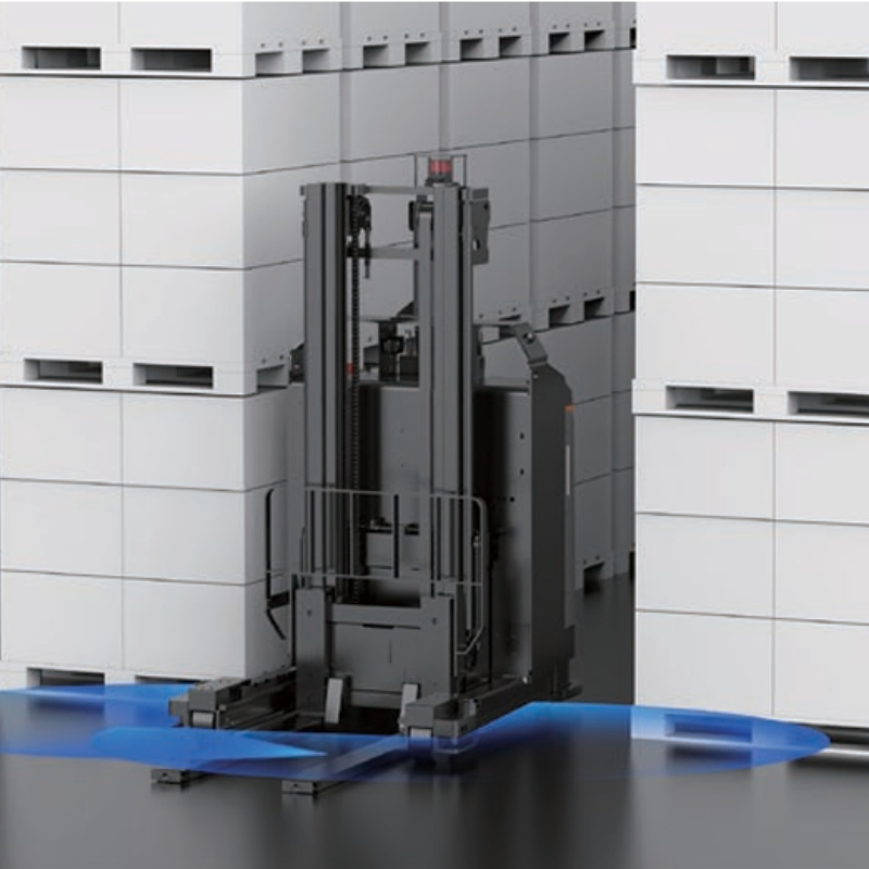 1600kg 4.5m EU Standard Pallet Transport Stacking Warehouse Agv AMR Forklift Mobile Robot